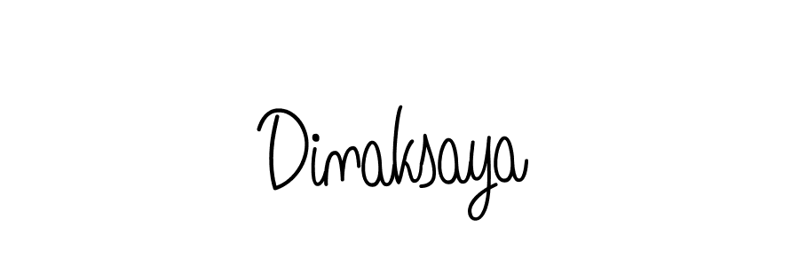 Make a beautiful signature design for name Dinaksaya. With this signature (Angelique-Rose-font-FFP) style, you can create a handwritten signature for free. Dinaksaya signature style 5 images and pictures png