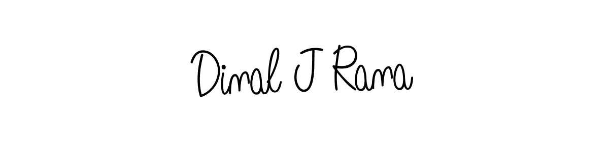 How to make Dinal J Rana signature? Angelique-Rose-font-FFP is a professional autograph style. Create handwritten signature for Dinal J Rana name. Dinal J Rana signature style 5 images and pictures png