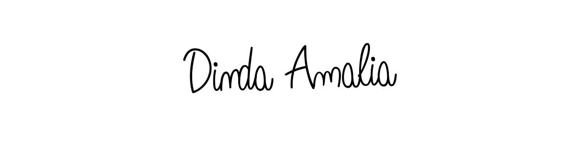 Design your own signature with our free online signature maker. With this signature software, you can create a handwritten (Angelique-Rose-font-FFP) signature for name Dinda Amalia. Dinda Amalia signature style 5 images and pictures png