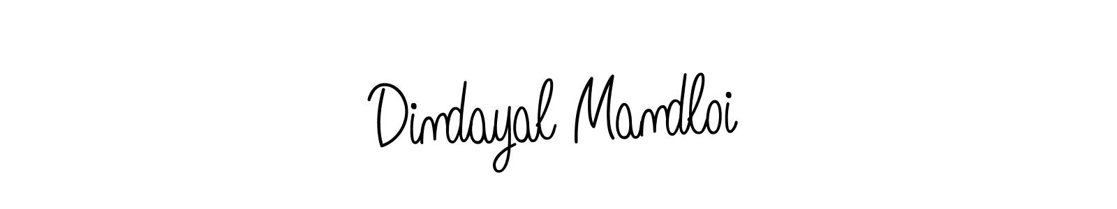 The best way (Angelique-Rose-font-FFP) to make a short signature is to pick only two or three words in your name. The name Dindayal Mandloi include a total of six letters. For converting this name. Dindayal Mandloi signature style 5 images and pictures png