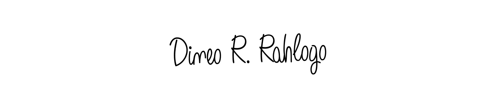 The best way (Angelique-Rose-font-FFP) to make a short signature is to pick only two or three words in your name. The name Dineo R. Rahlogo include a total of six letters. For converting this name. Dineo R. Rahlogo signature style 5 images and pictures png