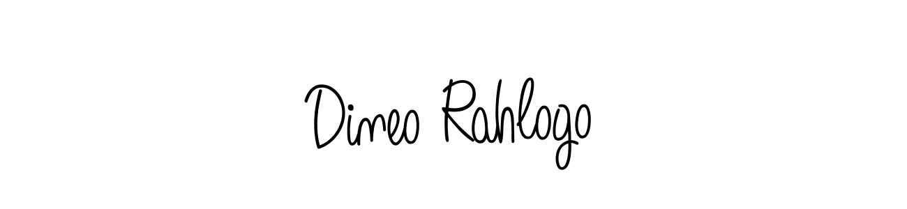 Make a beautiful signature design for name Dineo Rahlogo. With this signature (Angelique-Rose-font-FFP) style, you can create a handwritten signature for free. Dineo Rahlogo signature style 5 images and pictures png