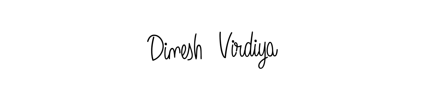 Also we have Dinesh  Virdiya name is the best signature style. Create professional handwritten signature collection using Angelique-Rose-font-FFP autograph style. Dinesh  Virdiya signature style 5 images and pictures png