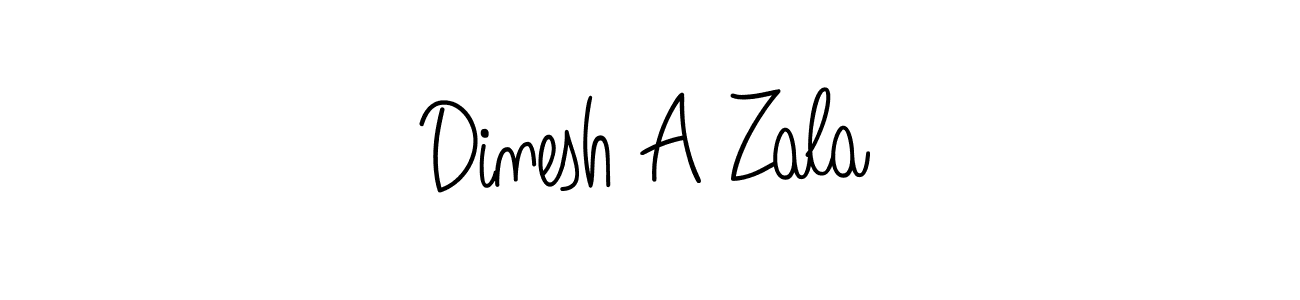 Make a short Dinesh A Zala signature style. Manage your documents anywhere anytime using Angelique-Rose-font-FFP. Create and add eSignatures, submit forms, share and send files easily. Dinesh A Zala signature style 5 images and pictures png