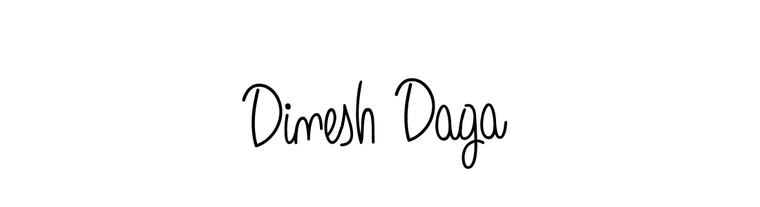 How to make Dinesh Daga name signature. Use Angelique-Rose-font-FFP style for creating short signs online. This is the latest handwritten sign. Dinesh Daga signature style 5 images and pictures png