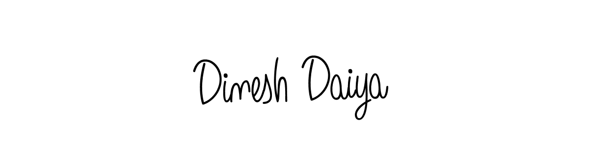 Also we have Dinesh Daiya name is the best signature style. Create professional handwritten signature collection using Angelique-Rose-font-FFP autograph style. Dinesh Daiya signature style 5 images and pictures png