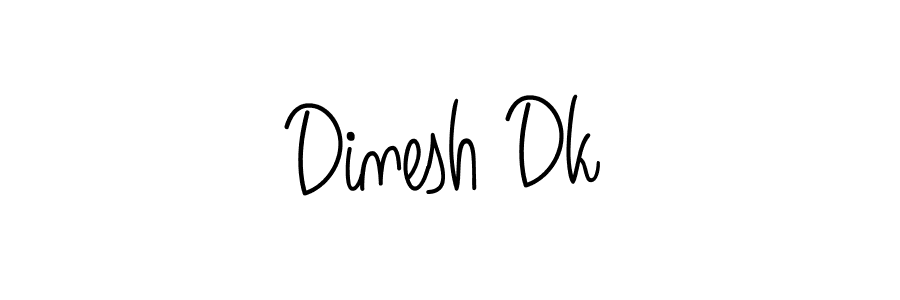 You should practise on your own different ways (Angelique-Rose-font-FFP) to write your name (Dinesh Dk) in signature. don't let someone else do it for you. Dinesh Dk signature style 5 images and pictures png