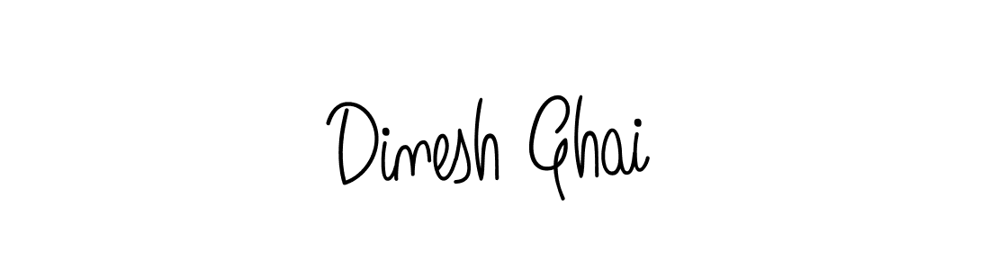 You should practise on your own different ways (Angelique-Rose-font-FFP) to write your name (Dinesh Ghai) in signature. don't let someone else do it for you. Dinesh Ghai signature style 5 images and pictures png