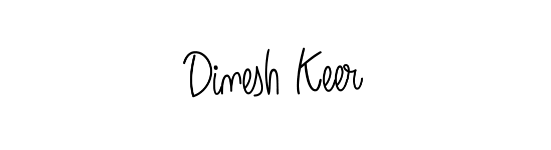 Design your own signature with our free online signature maker. With this signature software, you can create a handwritten (Angelique-Rose-font-FFP) signature for name Dinesh Keer. Dinesh Keer signature style 5 images and pictures png