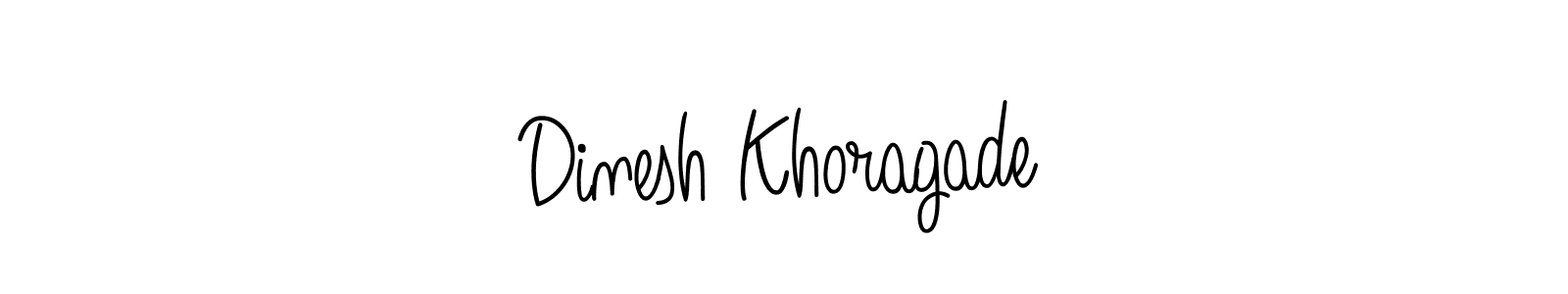 Make a short Dinesh Khoragade signature style. Manage your documents anywhere anytime using Angelique-Rose-font-FFP. Create and add eSignatures, submit forms, share and send files easily. Dinesh Khoragade signature style 5 images and pictures png