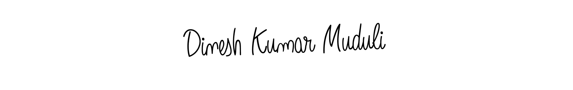 Create a beautiful signature design for name Dinesh Kumar Muduli. With this signature (Angelique-Rose-font-FFP) fonts, you can make a handwritten signature for free. Dinesh Kumar Muduli signature style 5 images and pictures png