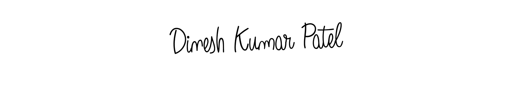 Make a beautiful signature design for name Dinesh Kumar Patel. With this signature (Angelique-Rose-font-FFP) style, you can create a handwritten signature for free. Dinesh Kumar Patel signature style 5 images and pictures png