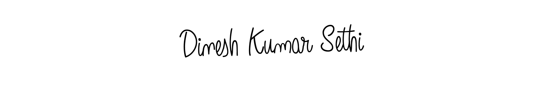 You should practise on your own different ways (Angelique-Rose-font-FFP) to write your name (Dinesh Kumar Sethi) in signature. don't let someone else do it for you. Dinesh Kumar Sethi signature style 5 images and pictures png