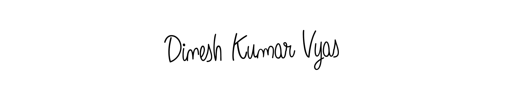 How to make Dinesh Kumar Vyas name signature. Use Angelique-Rose-font-FFP style for creating short signs online. This is the latest handwritten sign. Dinesh Kumar Vyas signature style 5 images and pictures png