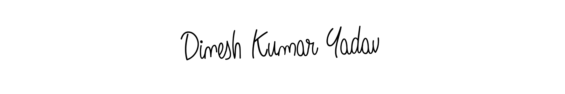 The best way (Angelique-Rose-font-FFP) to make a short signature is to pick only two or three words in your name. The name Dinesh Kumar Yadav include a total of six letters. For converting this name. Dinesh Kumar Yadav signature style 5 images and pictures png