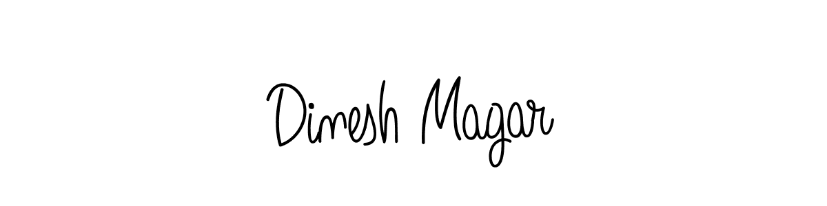 Design your own signature with our free online signature maker. With this signature software, you can create a handwritten (Angelique-Rose-font-FFP) signature for name Dinesh Magar. Dinesh Magar signature style 5 images and pictures png