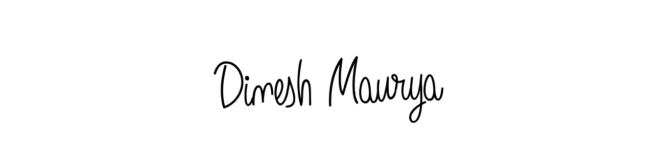 You should practise on your own different ways (Angelique-Rose-font-FFP) to write your name (Dinesh Maurya) in signature. don't let someone else do it for you. Dinesh Maurya signature style 5 images and pictures png