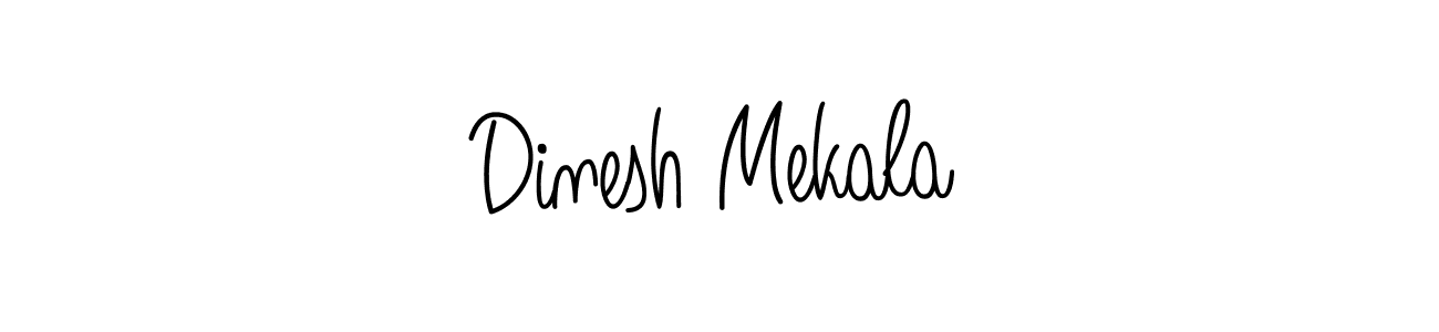 How to make Dinesh Mekala name signature. Use Angelique-Rose-font-FFP style for creating short signs online. This is the latest handwritten sign. Dinesh Mekala signature style 5 images and pictures png