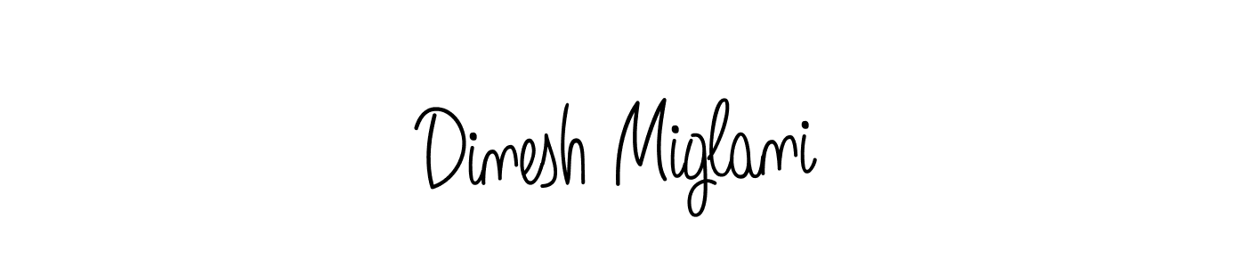 How to make Dinesh Miglani signature? Angelique-Rose-font-FFP is a professional autograph style. Create handwritten signature for Dinesh Miglani name. Dinesh Miglani signature style 5 images and pictures png