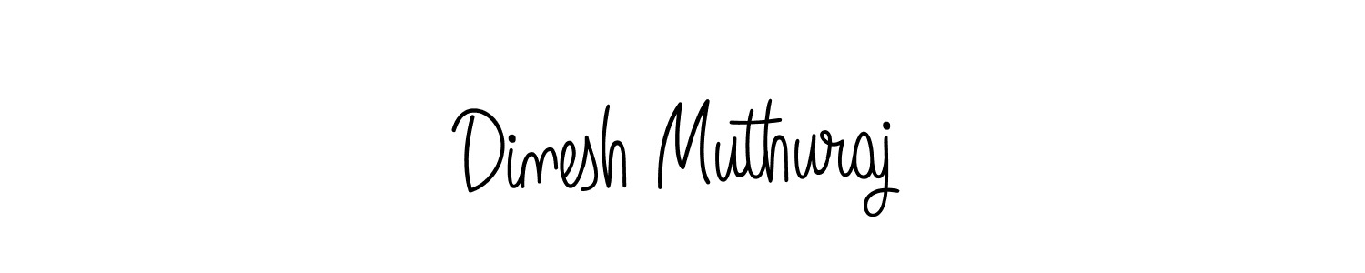 The best way (Angelique-Rose-font-FFP) to make a short signature is to pick only two or three words in your name. The name Dinesh Muthuraj include a total of six letters. For converting this name. Dinesh Muthuraj signature style 5 images and pictures png
