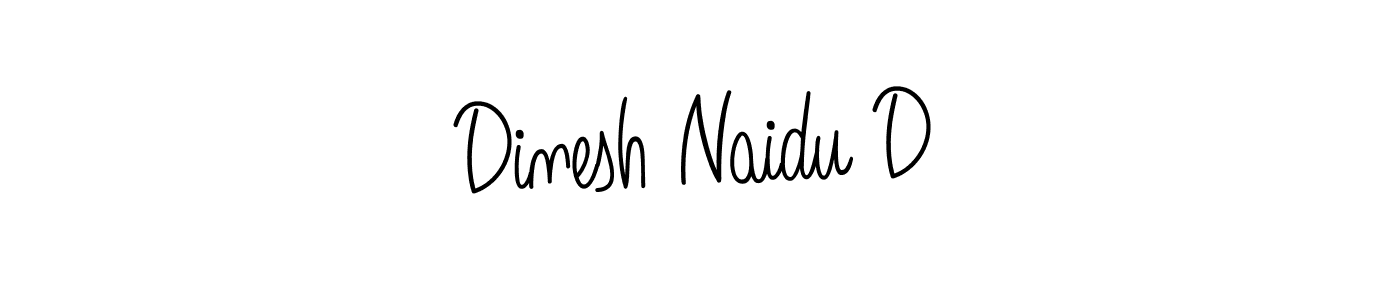 Use a signature maker to create a handwritten signature online. With this signature software, you can design (Angelique-Rose-font-FFP) your own signature for name Dinesh Naidu D. Dinesh Naidu D signature style 5 images and pictures png