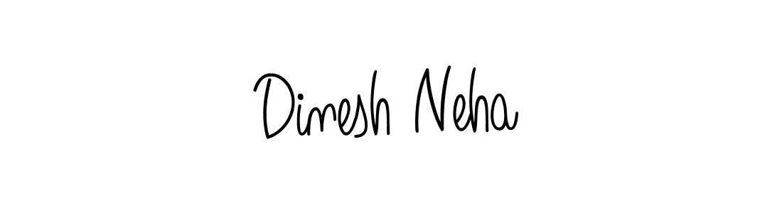 Make a beautiful signature design for name Dinesh Neha. With this signature (Angelique-Rose-font-FFP) style, you can create a handwritten signature for free. Dinesh Neha signature style 5 images and pictures png