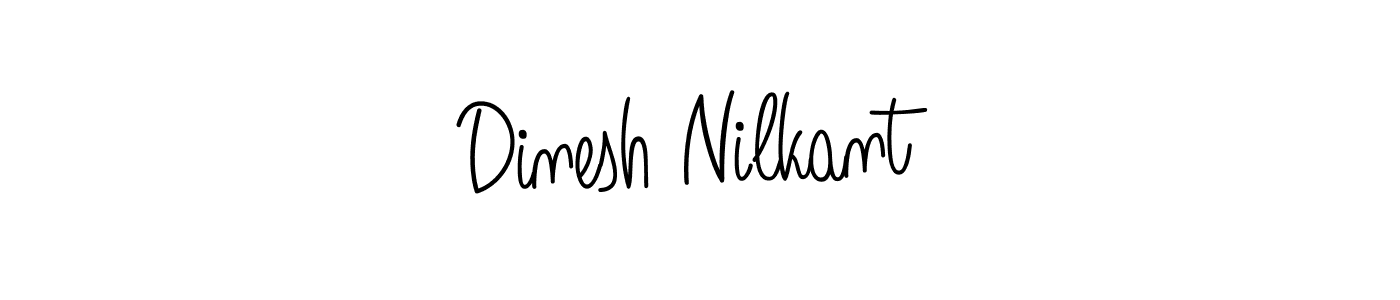 Also we have Dinesh Nilkant name is the best signature style. Create professional handwritten signature collection using Angelique-Rose-font-FFP autograph style. Dinesh Nilkant signature style 5 images and pictures png