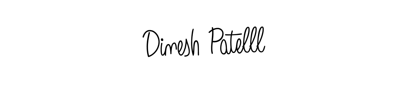 How to make Dinesh Patelll name signature. Use Angelique-Rose-font-FFP style for creating short signs online. This is the latest handwritten sign. Dinesh Patelll signature style 5 images and pictures png