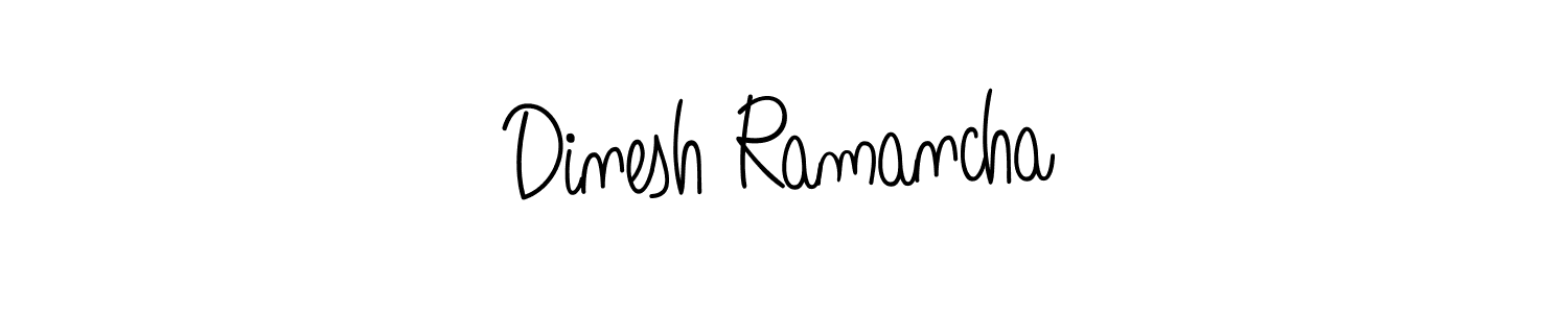 Dinesh Ramancha stylish signature style. Best Handwritten Sign (Angelique-Rose-font-FFP) for my name. Handwritten Signature Collection Ideas for my name Dinesh Ramancha. Dinesh Ramancha signature style 5 images and pictures png