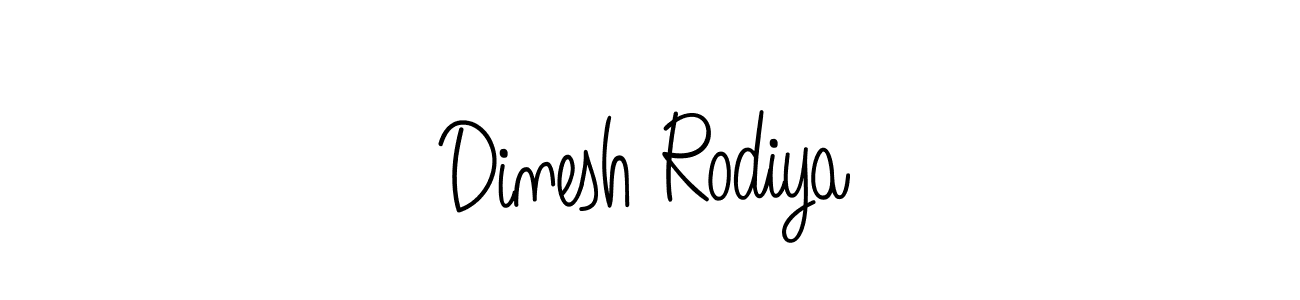 How to make Dinesh Rodiya name signature. Use Angelique-Rose-font-FFP style for creating short signs online. This is the latest handwritten sign. Dinesh Rodiya signature style 5 images and pictures png