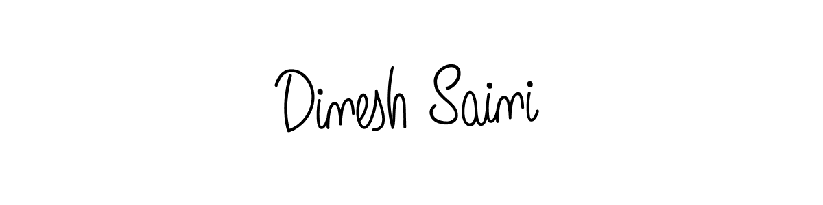 Make a beautiful signature design for name Dinesh Saini. With this signature (Angelique-Rose-font-FFP) style, you can create a handwritten signature for free. Dinesh Saini signature style 5 images and pictures png