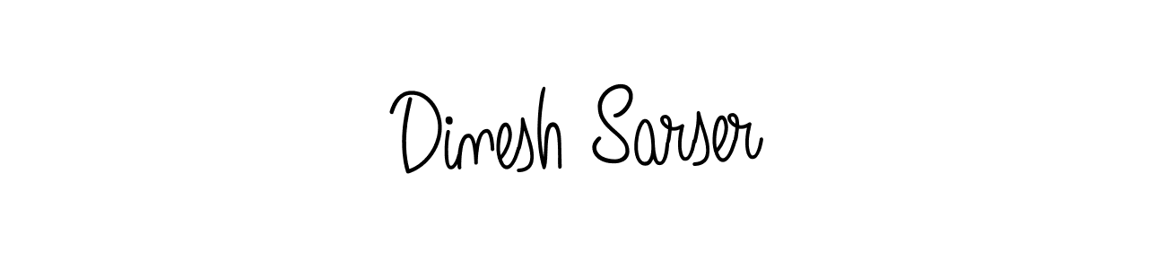 Use a signature maker to create a handwritten signature online. With this signature software, you can design (Angelique-Rose-font-FFP) your own signature for name Dinesh Sarser. Dinesh Sarser signature style 5 images and pictures png