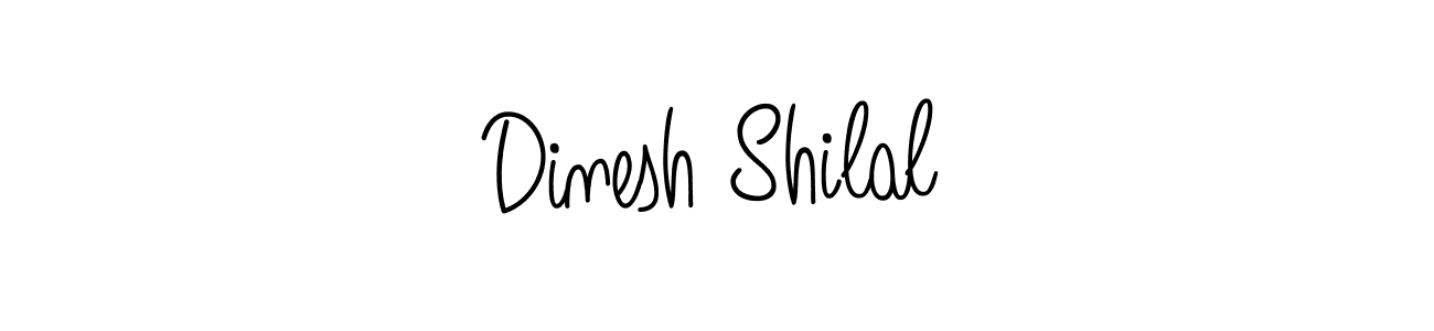 Make a beautiful signature design for name Dinesh Shilal. With this signature (Angelique-Rose-font-FFP) style, you can create a handwritten signature for free. Dinesh Shilal signature style 5 images and pictures png