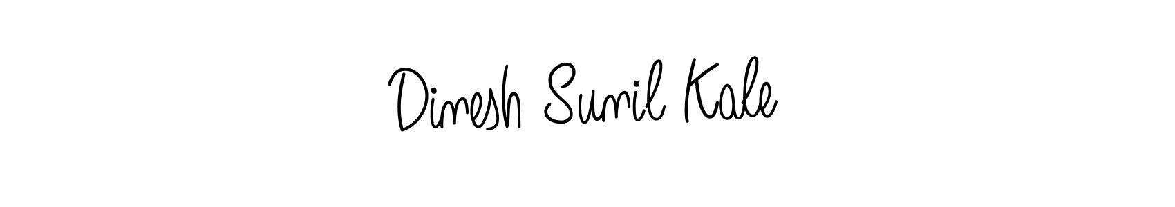 How to make Dinesh Sunil Kale name signature. Use Angelique-Rose-font-FFP style for creating short signs online. This is the latest handwritten sign. Dinesh Sunil Kale signature style 5 images and pictures png