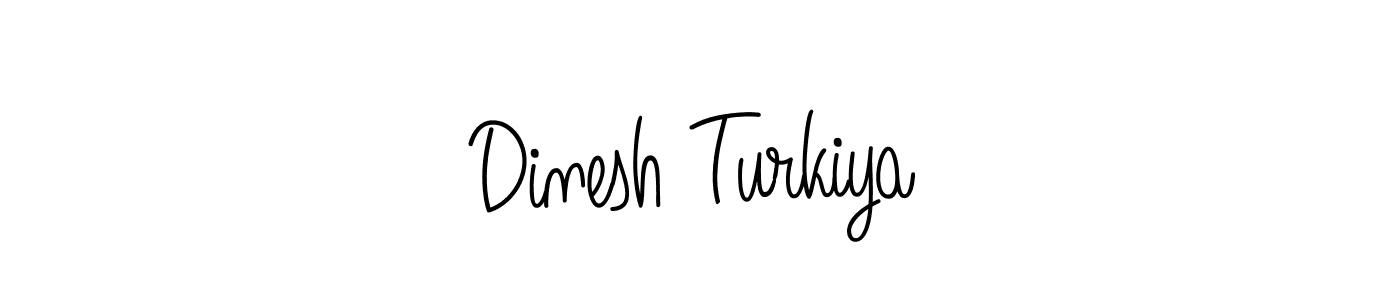 Design your own signature with our free online signature maker. With this signature software, you can create a handwritten (Angelique-Rose-font-FFP) signature for name Dinesh Turkiya. Dinesh Turkiya signature style 5 images and pictures png