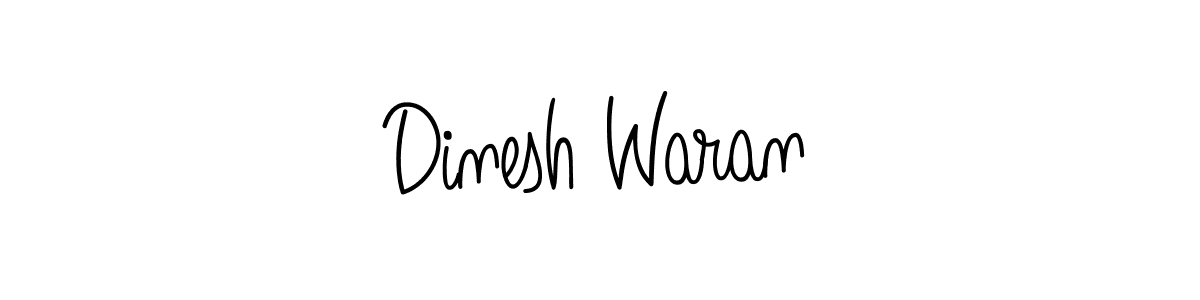 How to make Dinesh Waran name signature. Use Angelique-Rose-font-FFP style for creating short signs online. This is the latest handwritten sign. Dinesh Waran signature style 5 images and pictures png