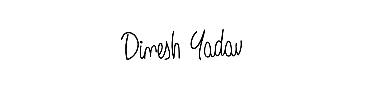 Use a signature maker to create a handwritten signature online. With this signature software, you can design (Angelique-Rose-font-FFP) your own signature for name Dinesh Yadav. Dinesh Yadav signature style 5 images and pictures png