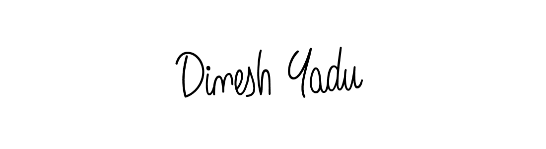Make a beautiful signature design for name Dinesh Yadu. With this signature (Angelique-Rose-font-FFP) style, you can create a handwritten signature for free. Dinesh Yadu signature style 5 images and pictures png