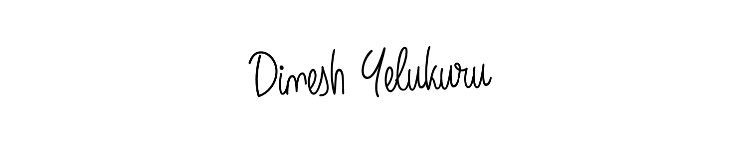 Make a beautiful signature design for name Dinesh Yelukuru. With this signature (Angelique-Rose-font-FFP) style, you can create a handwritten signature for free. Dinesh Yelukuru signature style 5 images and pictures png