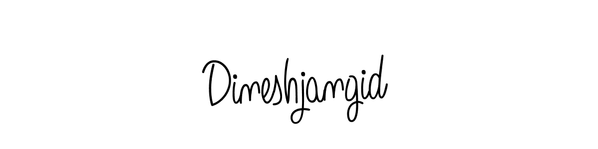 Make a beautiful signature design for name Dineshjangid. With this signature (Angelique-Rose-font-FFP) style, you can create a handwritten signature for free. Dineshjangid signature style 5 images and pictures png