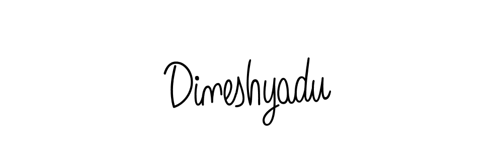 Design your own signature with our free online signature maker. With this signature software, you can create a handwritten (Angelique-Rose-font-FFP) signature for name Dineshyadu. Dineshyadu signature style 5 images and pictures png
