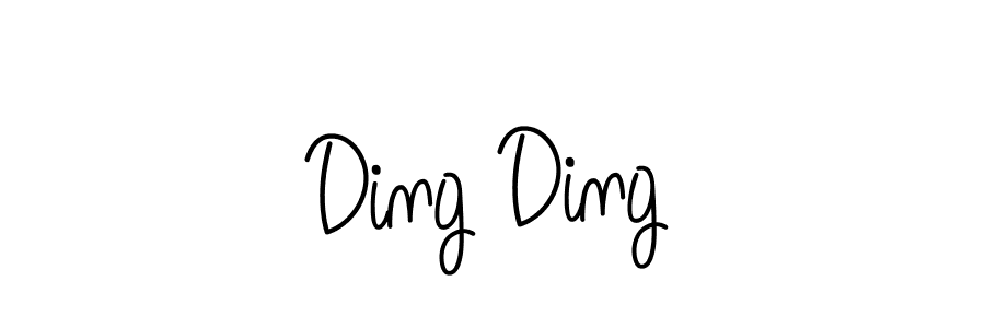How to make Ding Ding name signature. Use Angelique-Rose-font-FFP style for creating short signs online. This is the latest handwritten sign. Ding Ding signature style 5 images and pictures png