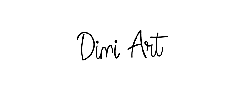 The best way (Angelique-Rose-font-FFP) to make a short signature is to pick only two or three words in your name. The name Dini Art include a total of six letters. For converting this name. Dini Art signature style 5 images and pictures png