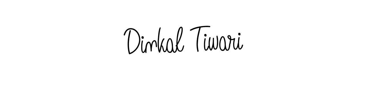 Create a beautiful signature design for name Dinkal Tiwari. With this signature (Angelique-Rose-font-FFP) fonts, you can make a handwritten signature for free. Dinkal Tiwari signature style 5 images and pictures png