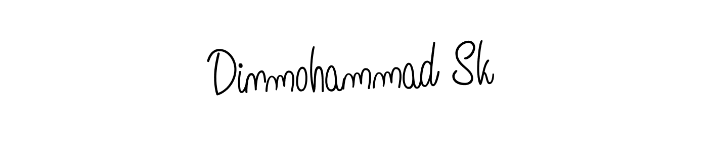 How to Draw Dinmohammad Sk signature style? Angelique-Rose-font-FFP is a latest design signature styles for name Dinmohammad Sk. Dinmohammad Sk signature style 5 images and pictures png