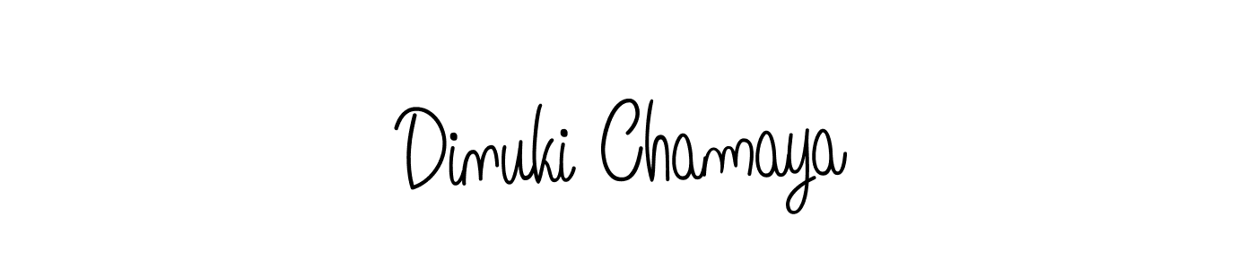 Also we have Dinuki Chamaya name is the best signature style. Create professional handwritten signature collection using Angelique-Rose-font-FFP autograph style. Dinuki Chamaya signature style 5 images and pictures png