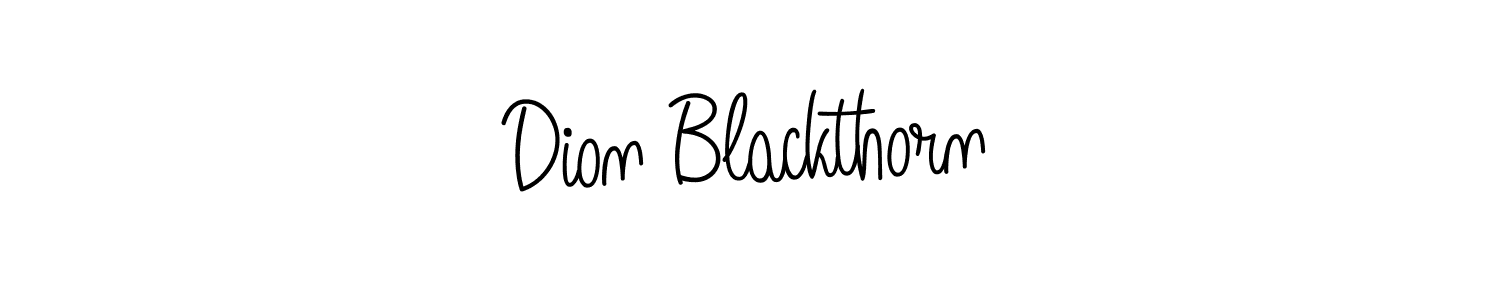 Use a signature maker to create a handwritten signature online. With this signature software, you can design (Angelique-Rose-font-FFP) your own signature for name Dion Blackthorn. Dion Blackthorn signature style 5 images and pictures png