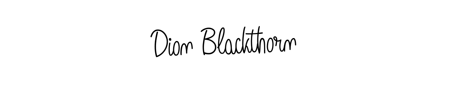 Use a signature maker to create a handwritten signature online. With this signature software, you can design (Angelique-Rose-font-FFP) your own signature for name Dion Blackthorn. Dion Blackthorn signature style 5 images and pictures png