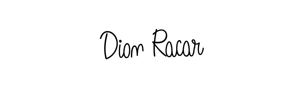 You should practise on your own different ways (Angelique-Rose-font-FFP) to write your name (Dion Racar) in signature. don't let someone else do it for you. Dion Racar signature style 5 images and pictures png