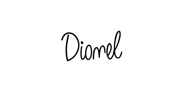 You should practise on your own different ways (Angelique-Rose-font-FFP) to write your name (Dionel) in signature. don't let someone else do it for you. Dionel signature style 5 images and pictures png